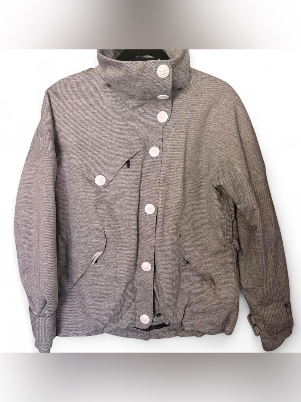 Columbia Titanium OMNI-TECH Waterproof Breathable Light Gray Jacket Coat Women M